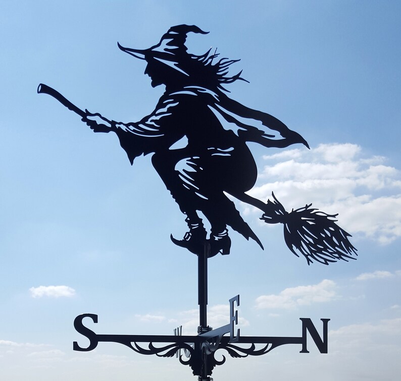 Witch Metal Weathervane Etsy