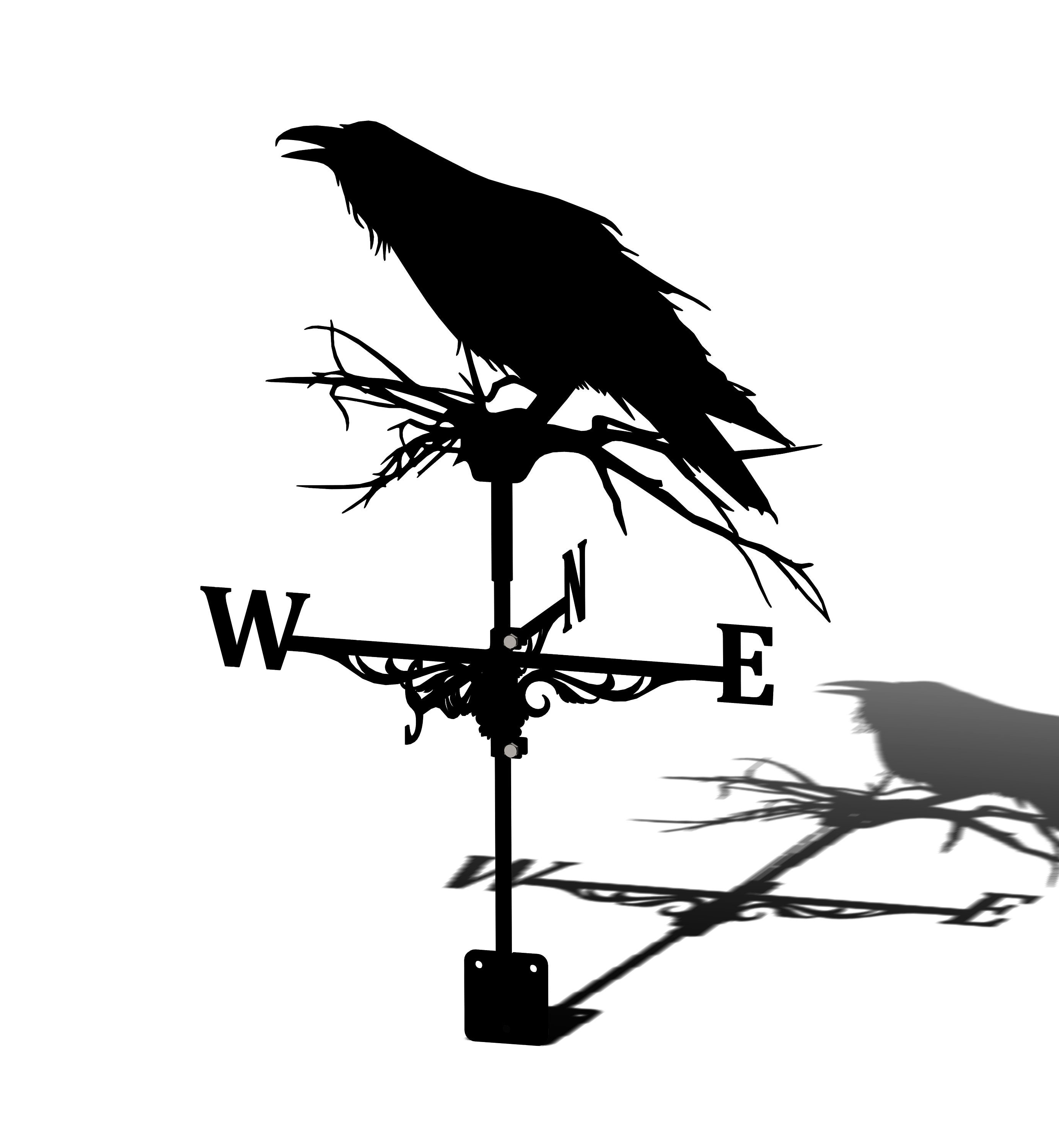 Raven Metal Weathervane Etsy