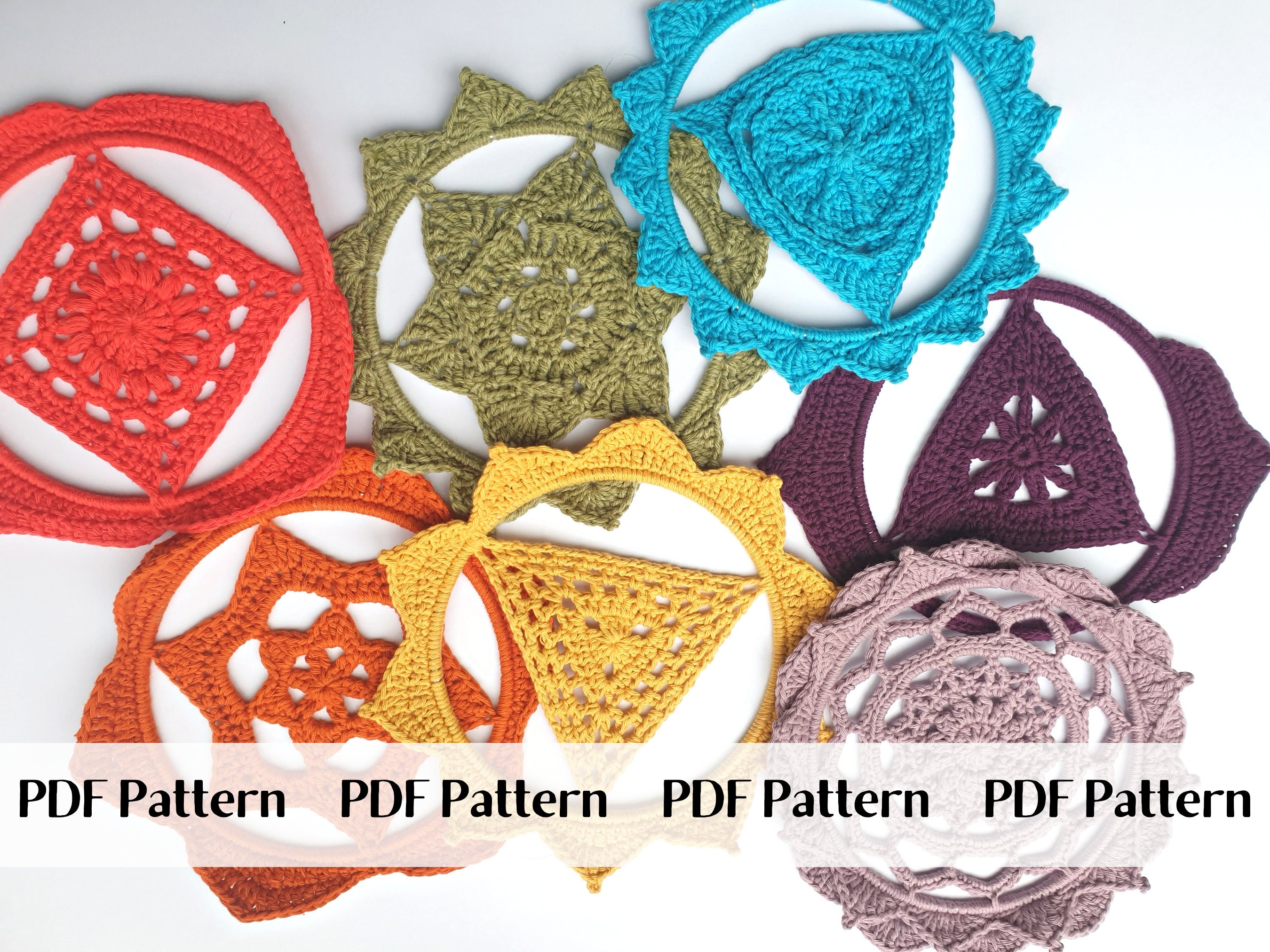 Crochet Chakra Mandala Wall Hanging Pattern (digital PDF) - Etsy
