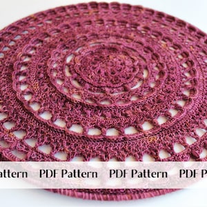 Mandala Wall Hanging Crochet Pattern, Cabernet Doily