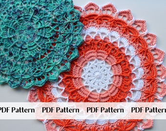 Mandala Wall Hanging Crochet Pattern, Starlight Starbright Mandala