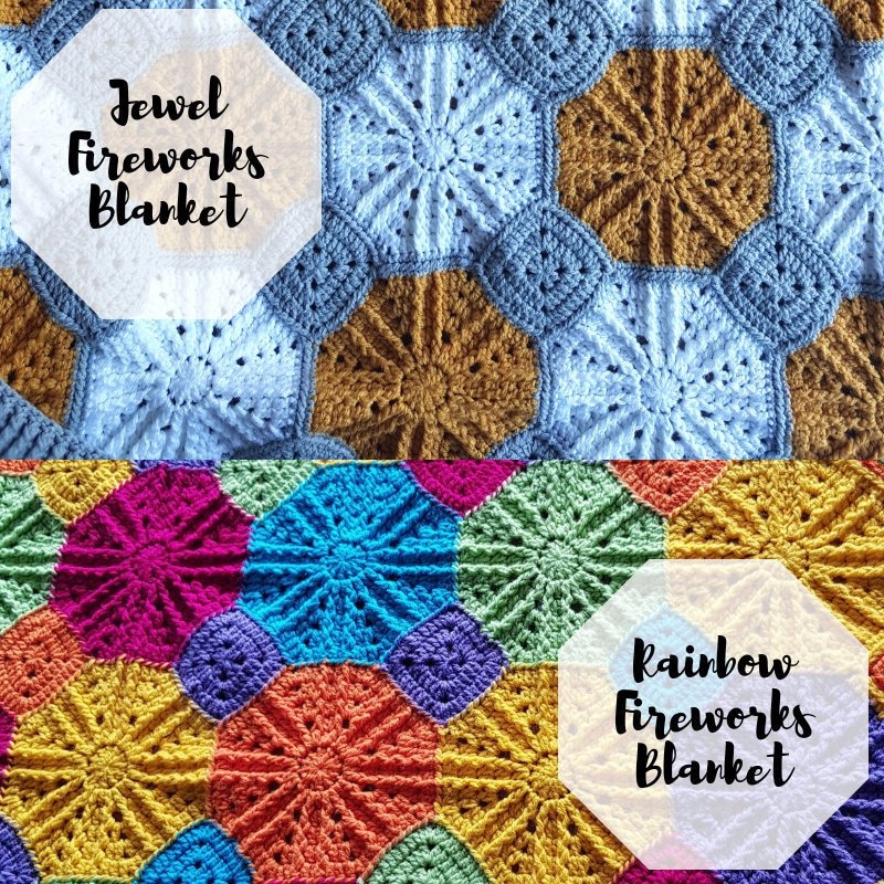 Octagon Fireworks Crochet Blanket Pattern Etsy