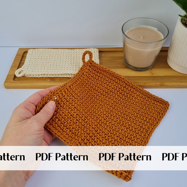 Tunisian Crochet Wash Cloth or Dish Cloth Pattern