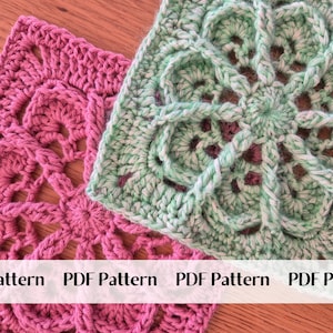 I am a Lotus Flower Granny Square Crochet Pattern PDF Download