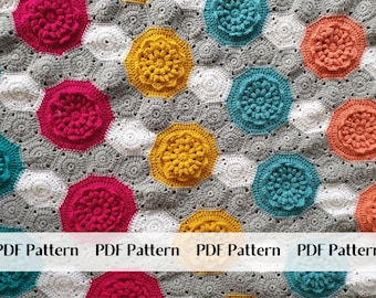 Throw Blanket Crochet Pattern PDF