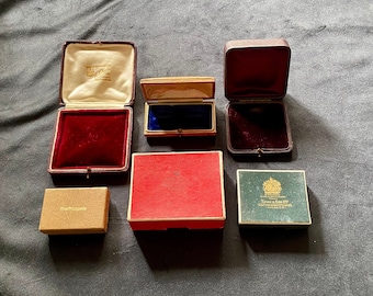 Collection of Antique Jewelry Boxes. Vintage Jewellery Boxes. The Price is for all Six Boxes