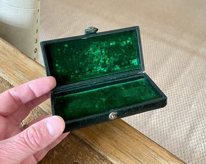 Wonderful Vintage Leather Jewellery Box. Antique Jewelry Box. Etsy