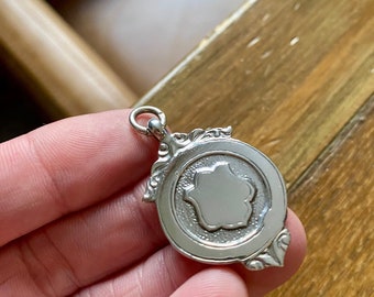 Vintage Massiv Silber Taschenuhr Kette. Antike Hallmarked Silber Medaille Anhänger. Gut für die Schmuckherstellung