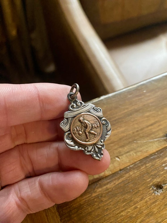 Vintage Solid Silver Pocket Watch Chain Fob. Antique Chester Hallmarked Silver Medal Pendant Etsy