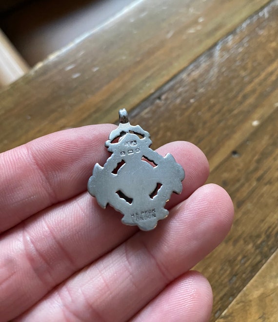 Small Vintage Solid Silver Pocket Watch Chain Fob… - image 3