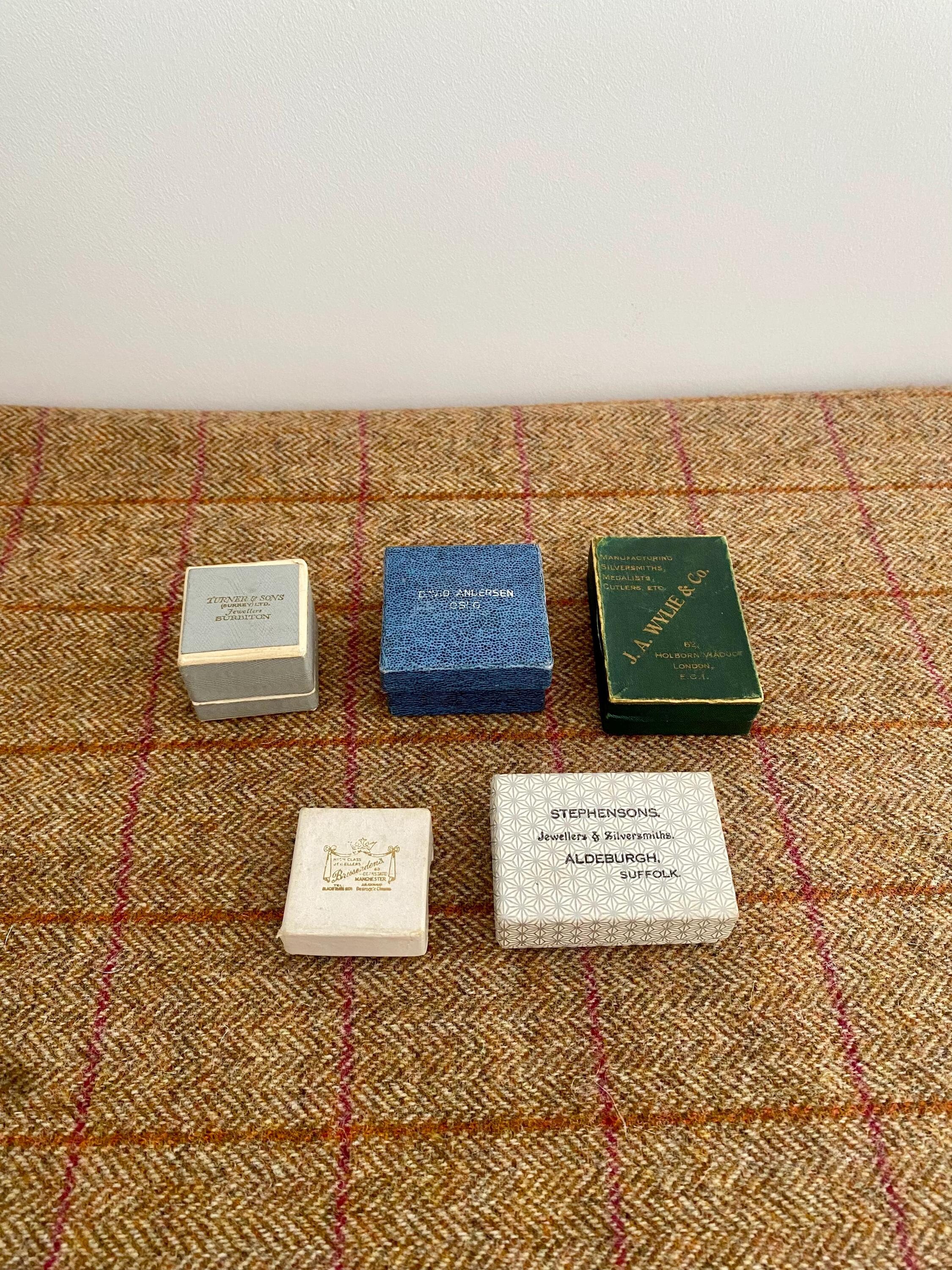 5 X Vintage Ring Box & Vintage Jewellery Boxes. Antique Jewelry 