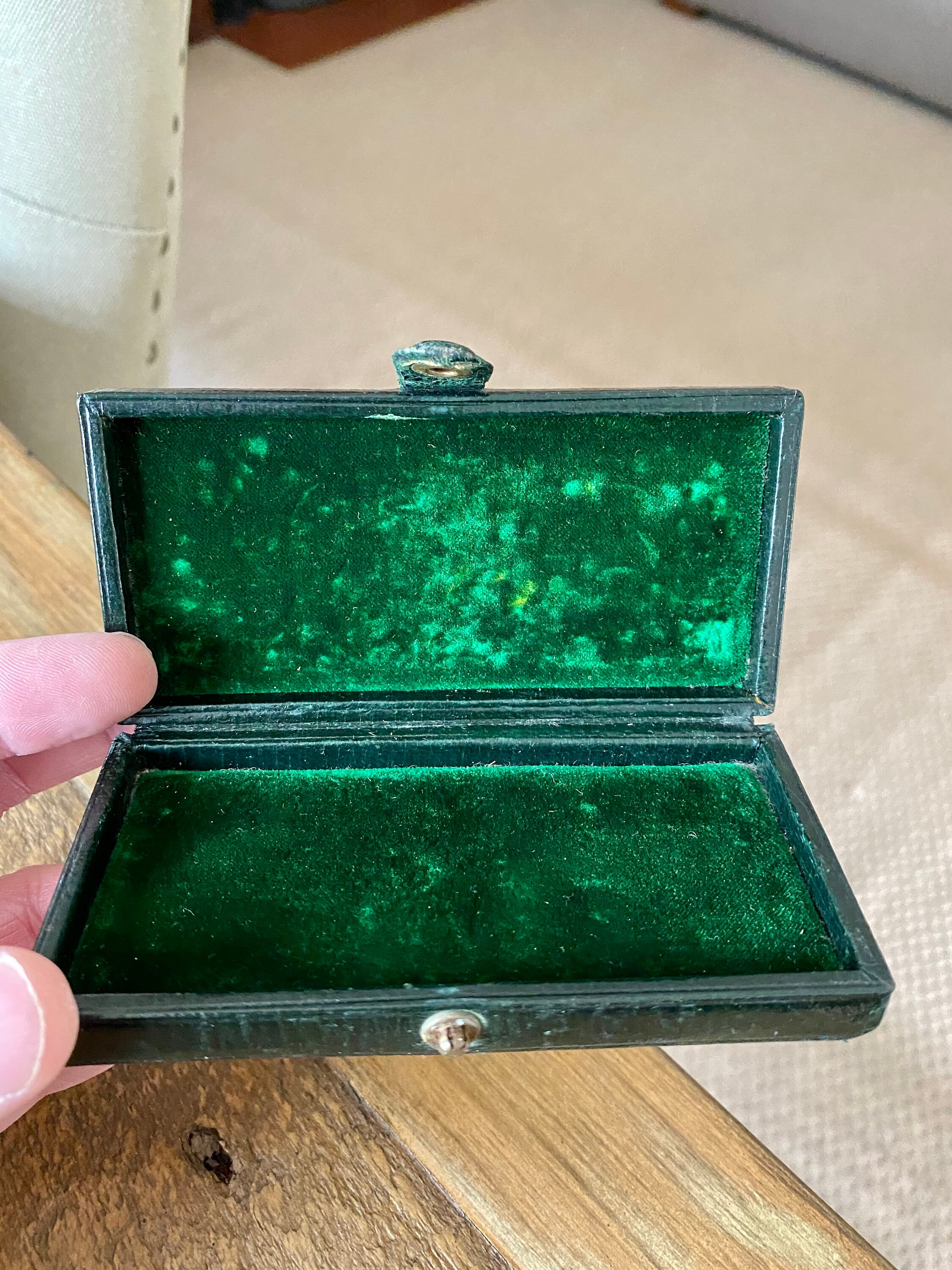 Wonderful Vintage Leather Jewellery Box. Antique Jewelry Box. Etsy