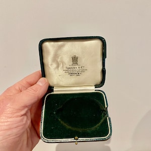 Antique Leather Masonic Jewel Case. Vintage Masons Medal box. Lodge Jewel box. Spencer Jewellers by Appointment to Royalty