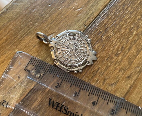 Vintage Solid Silver Pocket Watch Chain Fob. Anti… - image 4