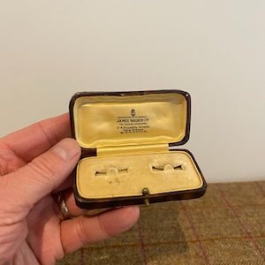 Antique Jewelry Box. Vintage Jewellery Box. Vintage Cufflinks Box. James Walker Jewellers Birmingham