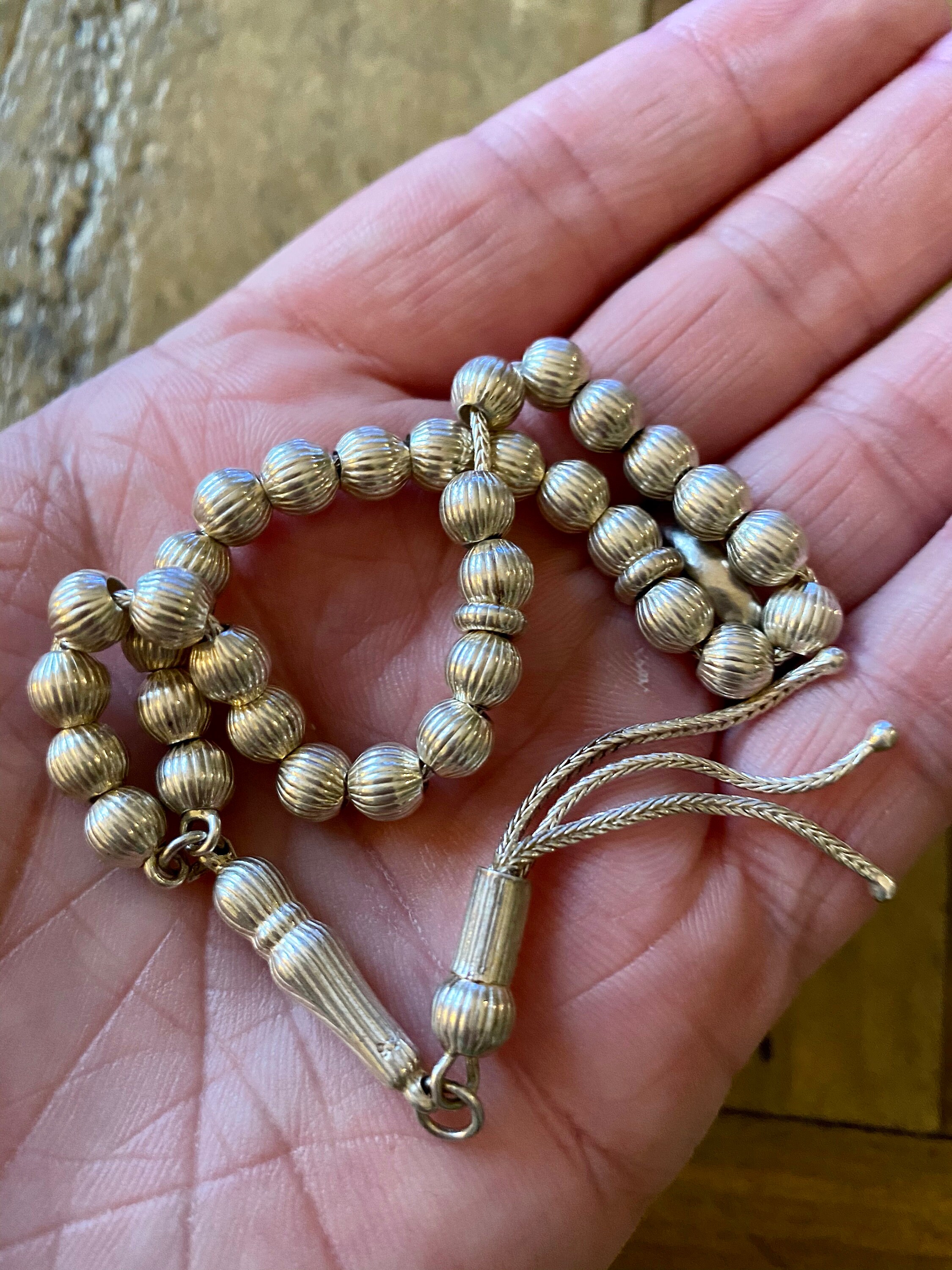 Vintage Sterling Silver Worry Beads. Silver Prayer Beads. Etsy
