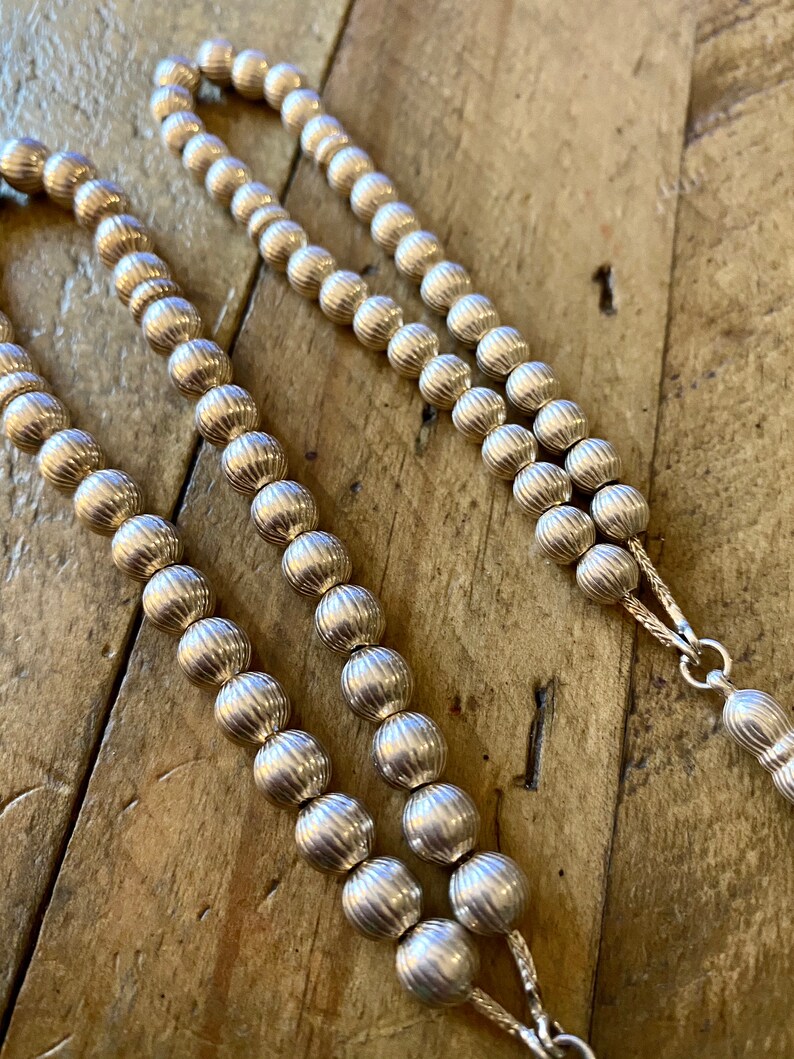 Vintage Sterling Silver Worry Beads. Silver Prayer Beads. Etsy UK