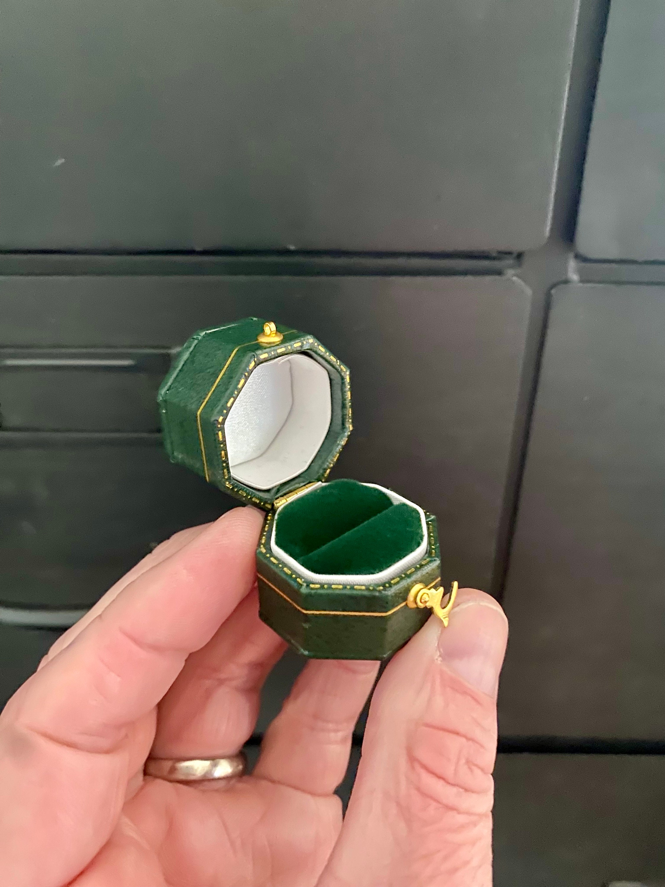 Unusual Vintage Style Ring Box. Victorian Style Jewellery Box to