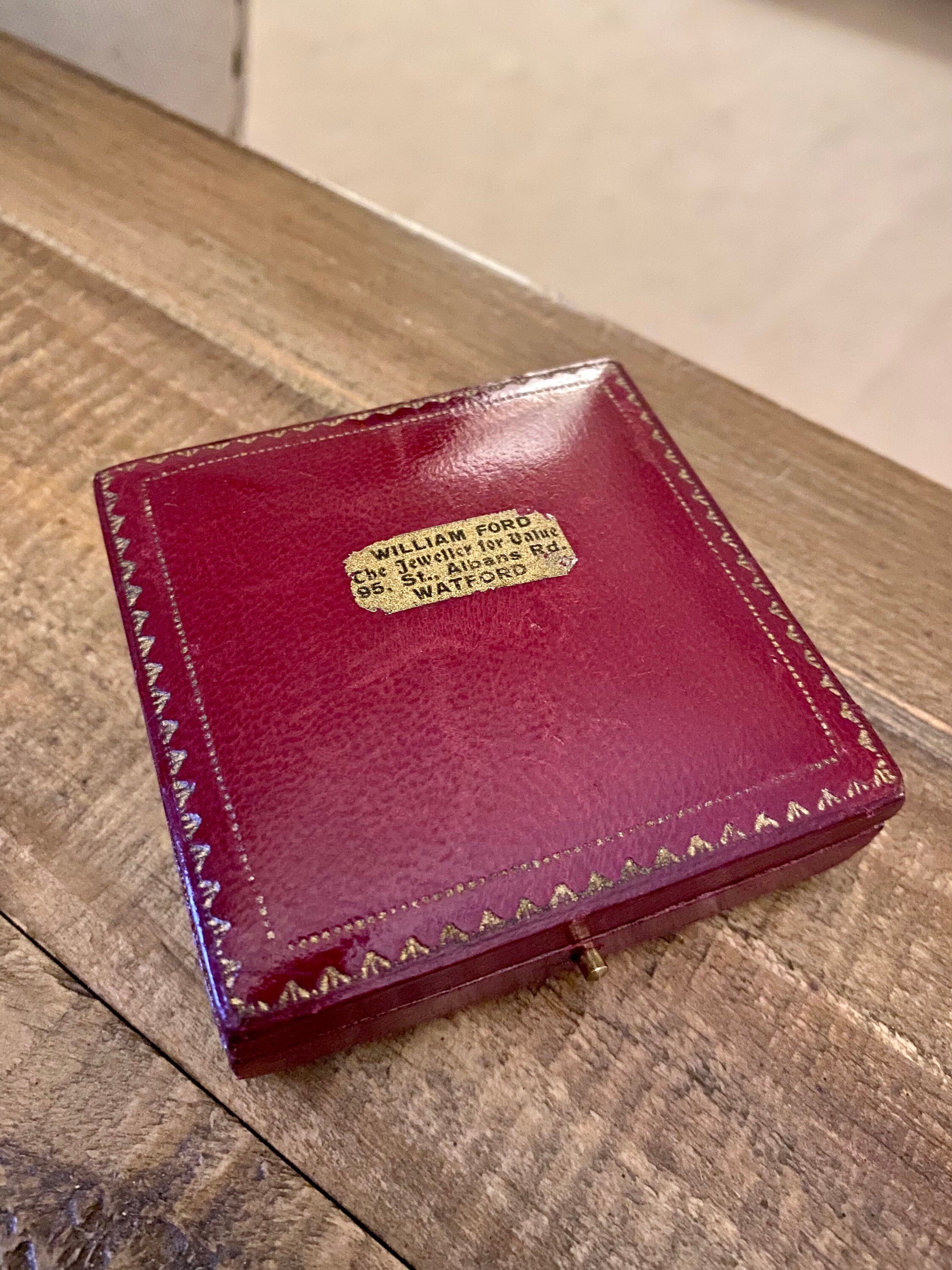 Leather Antique Jewellery Box. Vintage Jewelry Box. Jewellers Etsy