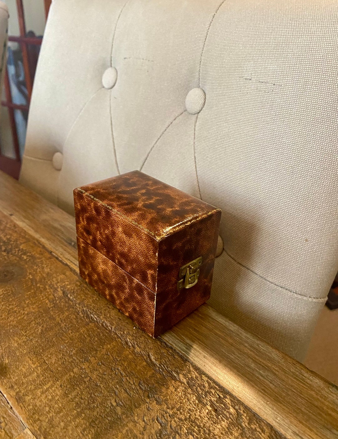 Unusual Antique Jewellery Box. Vintage Jewelry Box. Multi Ring Box ...