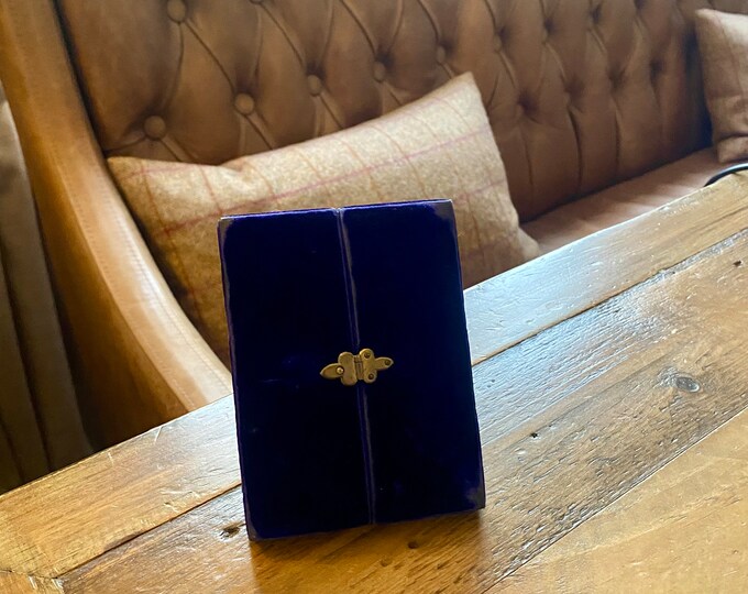 Antique Velvet Portrait Box With Double Doors and Stand. Vintage Velvet ...