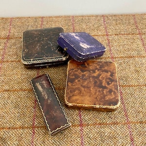 4 x Vintage Jewellery Boxes. Antique Jewellers Boxes. British Jewelry Boxes