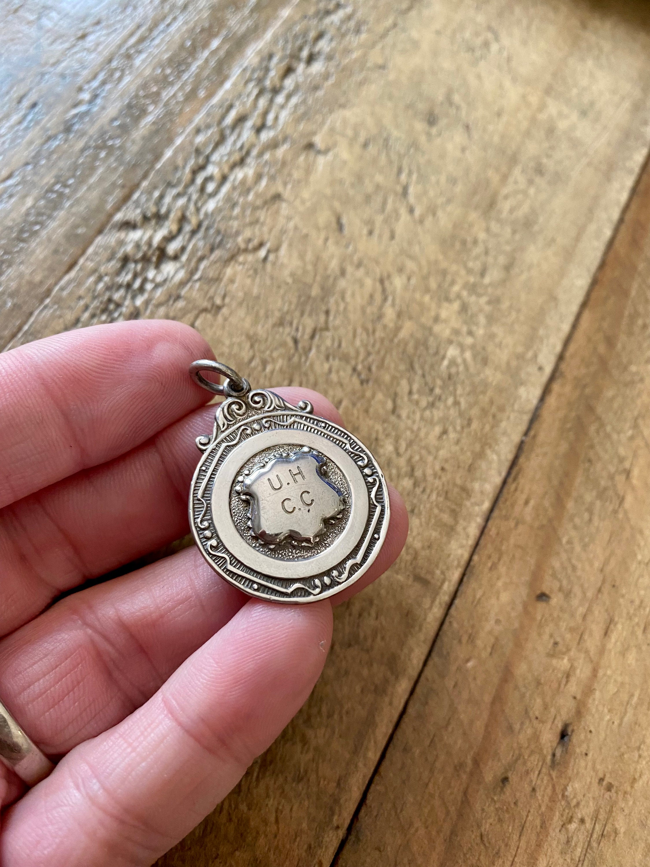 Vintage Solid Silver Pocket Watch Chain Fob. Antique Silver Etsy UK