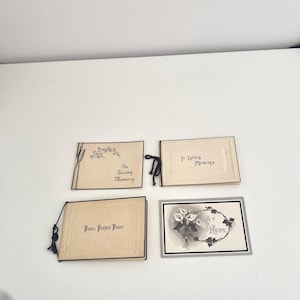 Antique Mourning Cards. Remembrance Cards to Announce the Death of Family Members. In Memoriam Funeral Cards