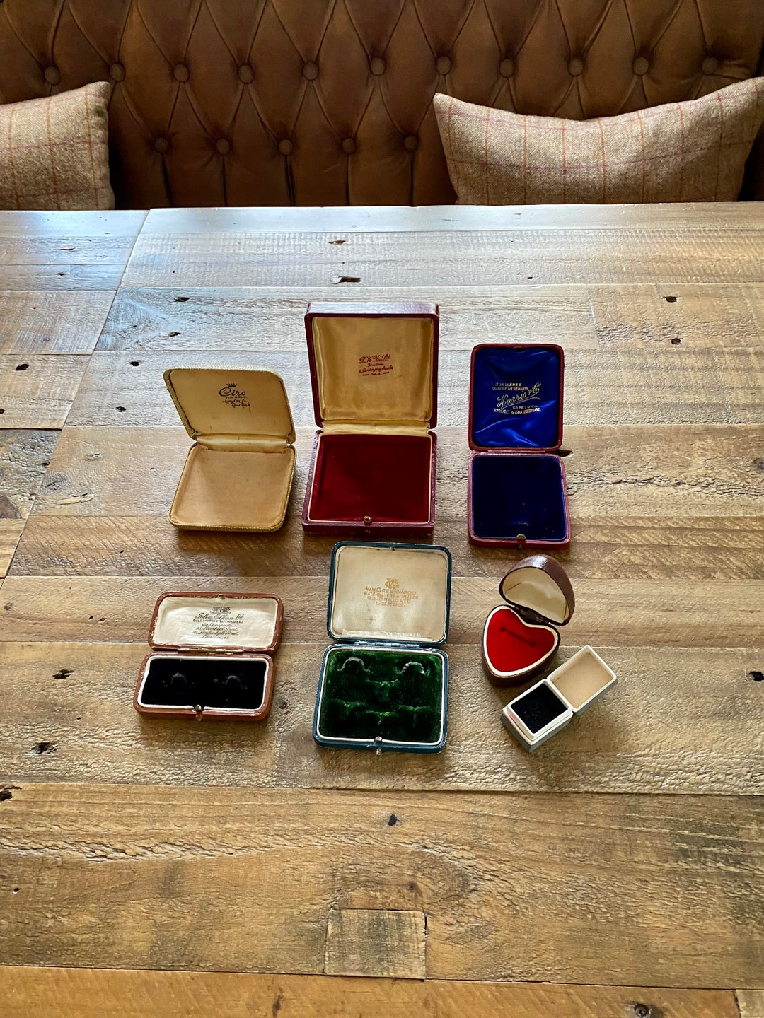 Collection of Antique Jewelry Boxes Vintage Jewellery Boxes. Etsy