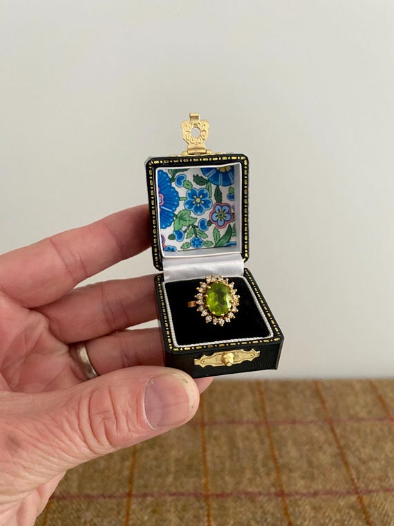 Vintage Style Ring Box. Antique Style Jewelry Box for a
