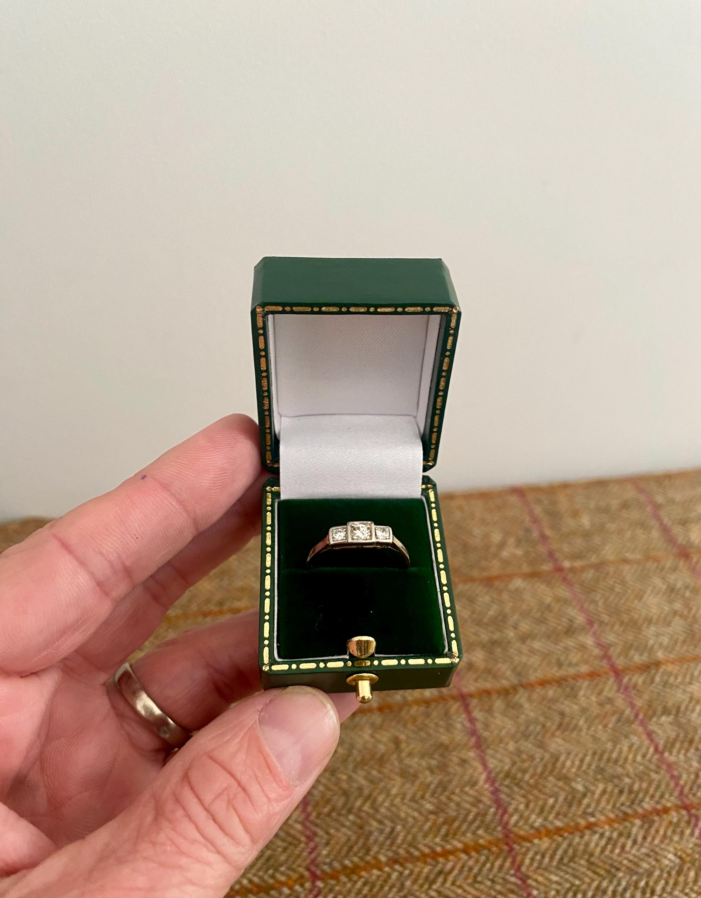Vintage Style Ring Box. Antique Style Jewellery Box for a