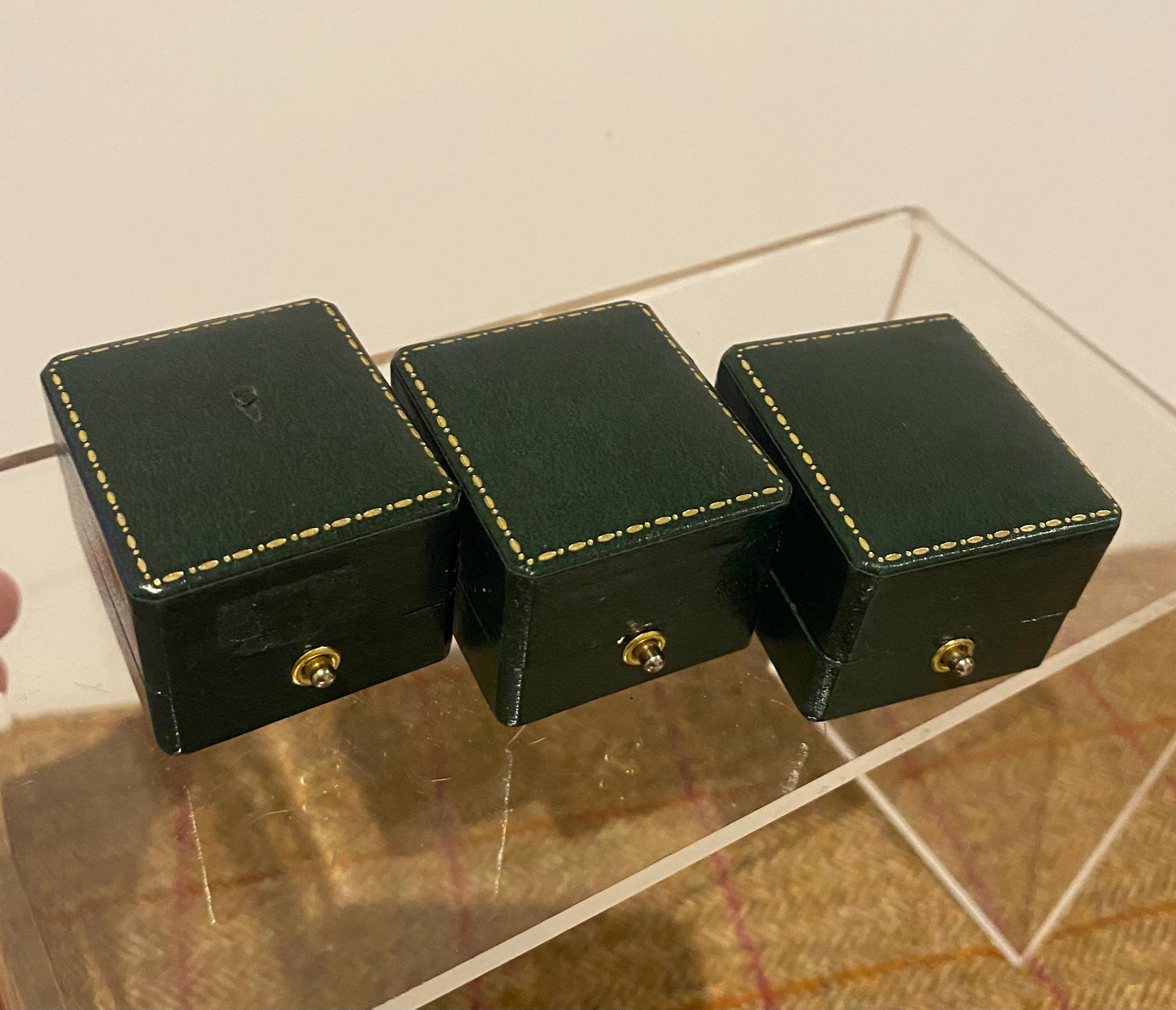 アンティーク リングケース 3点セット ヴィンテージスタイルのリングボックス3個。アンティークスタイルの