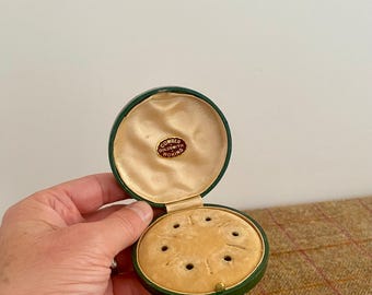 Wunderschöne Vintage Schmuck Box. Runde antike Schmuckschatulle. Vintage Schmuckschatulle.