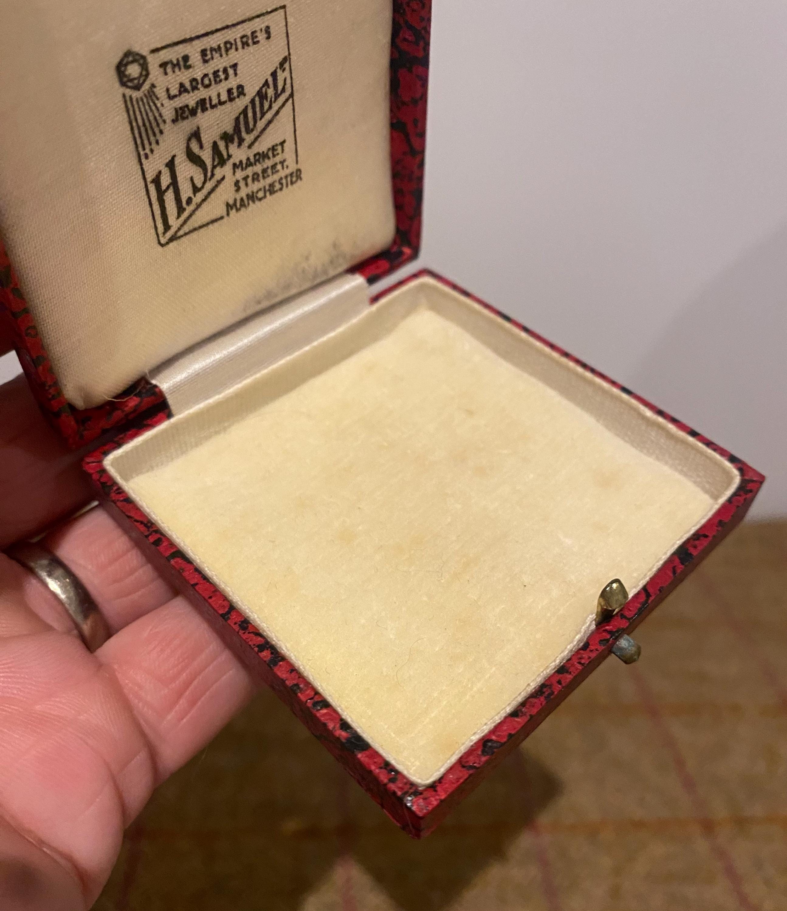 Antique Jewellery Box. Small Vintage Jewelry Box. H Samuel