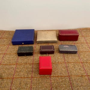 Antique Jewelry Boxes. Vintage Jewellery Boxes. Vintage Ring Box. The Price is for all 7 Boxes