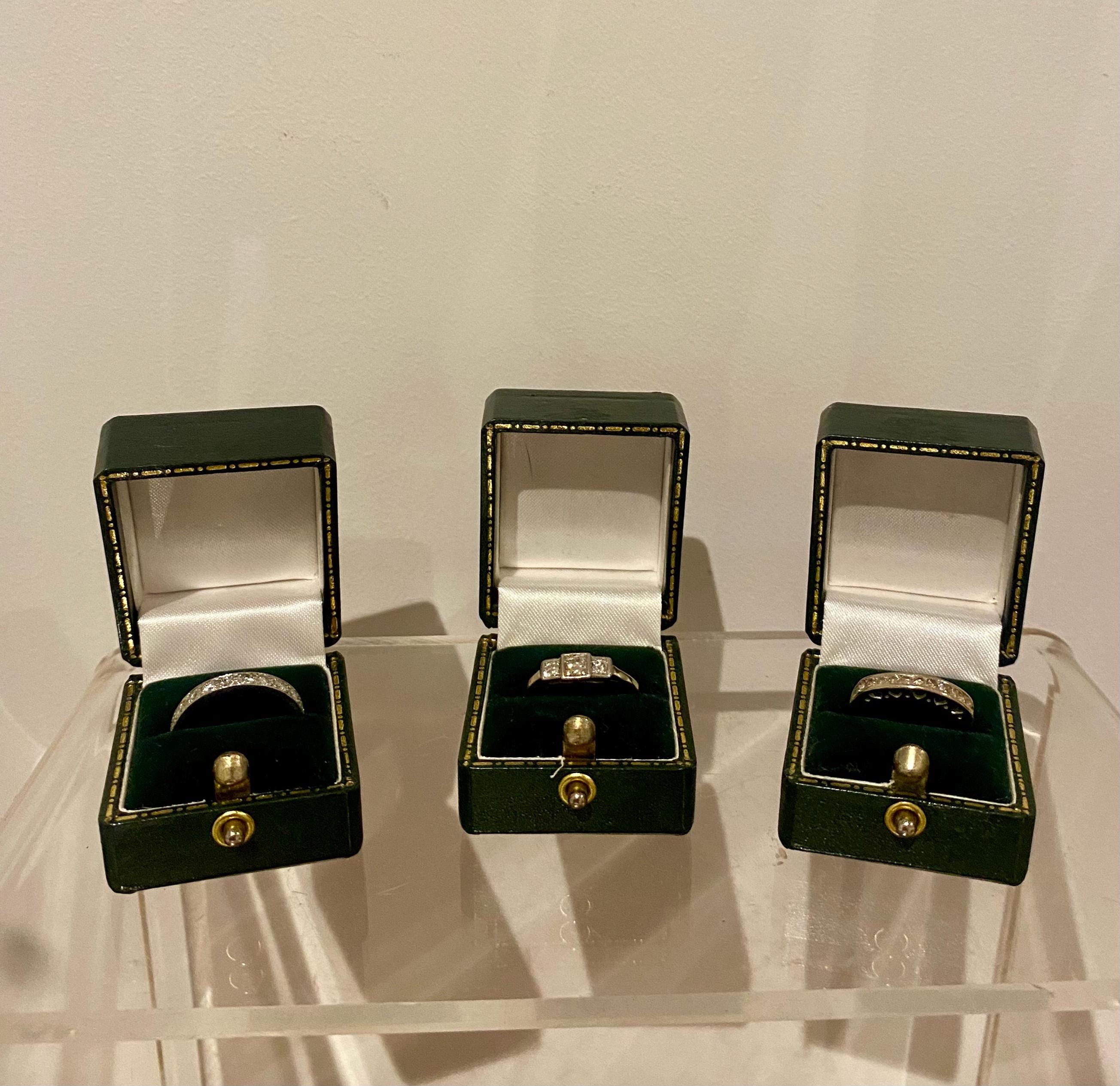 アンティーク リングケース 3点セット ヴィンテージスタイルのリングボックス3個。アンティークスタイルの