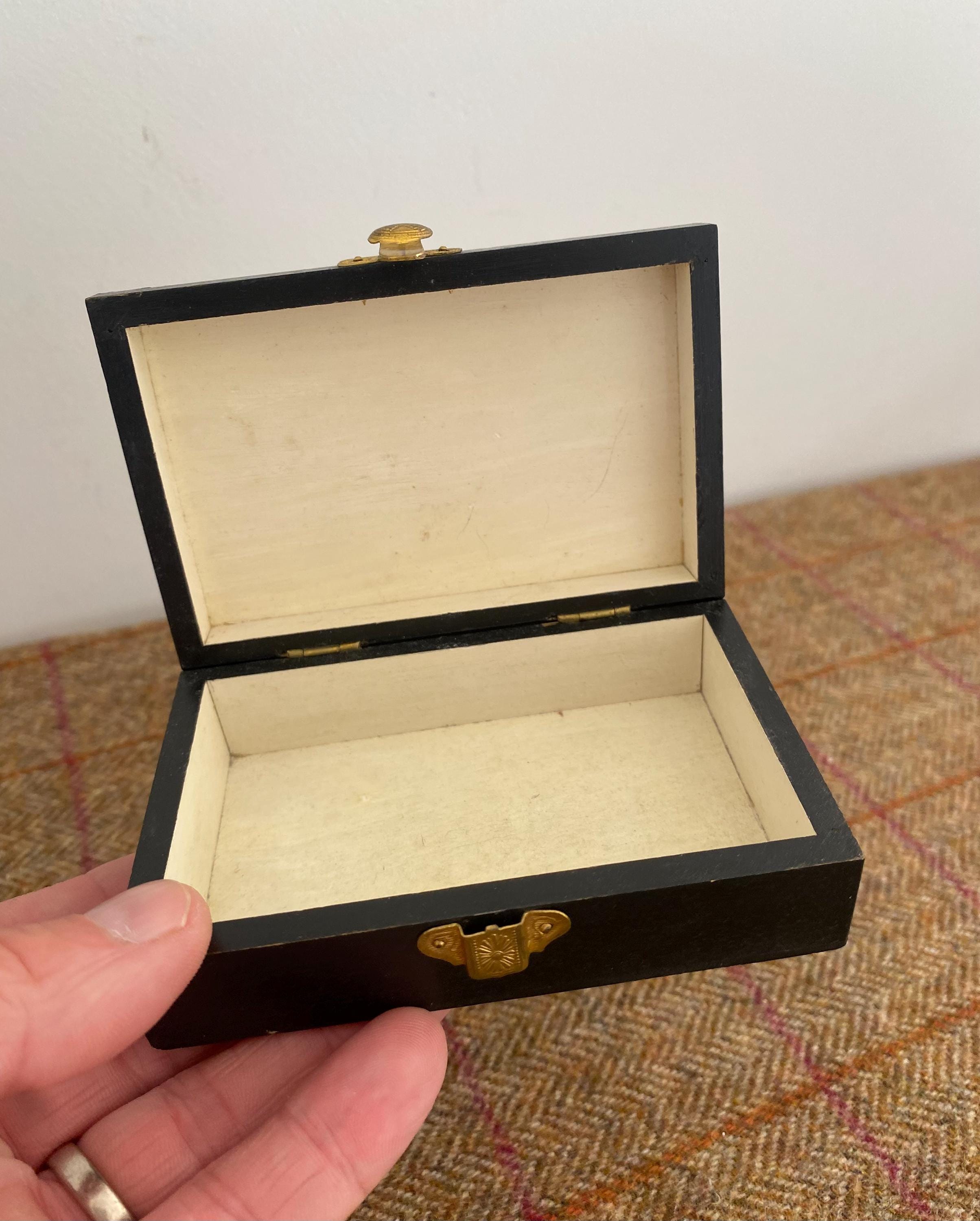 Jolie Boîte à Bijoux Peinte à La Main - Artisanat Indien - Bon état