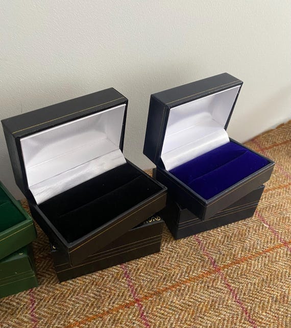 Double Ring box. Wedding Ring Box. Leatherette Cu… - image 4
