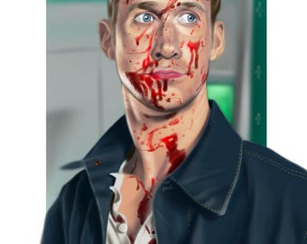 Póster de la película Drive, impresión artística de Ryan Gosling (28 x 21,5 cm)