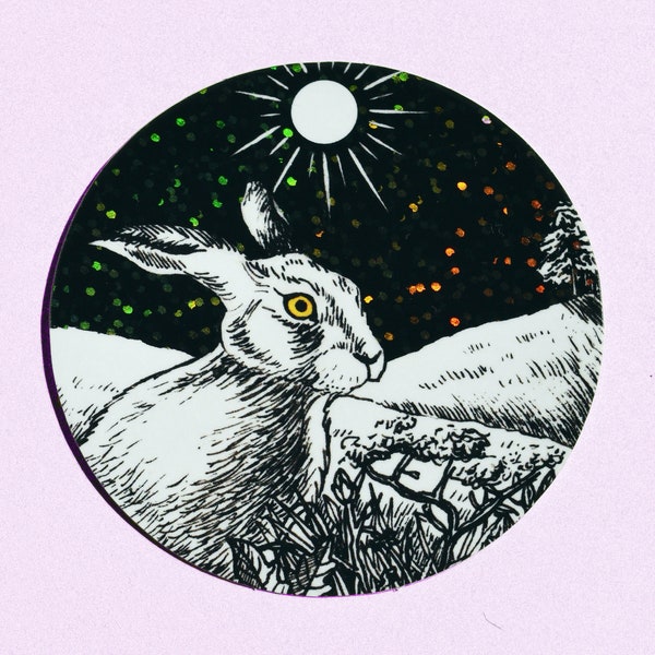 Hare Sticker (Matte/Sparkly)