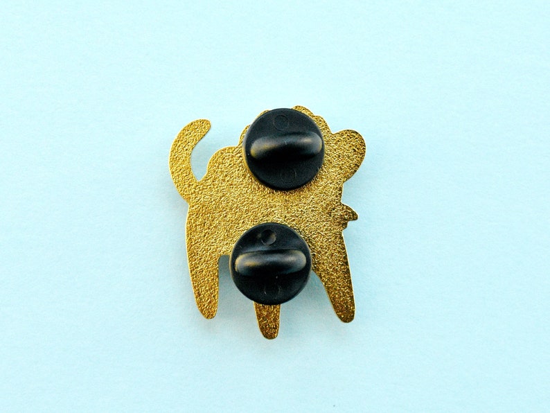 Cowboy Cat Sparkly Enamel Pin Golden Metal image 5