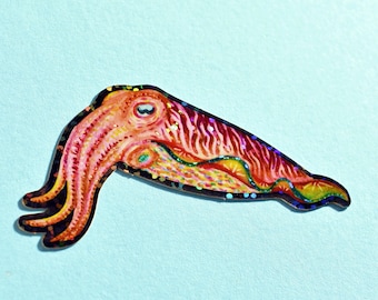 Sparkly Cuttlefish Sticker