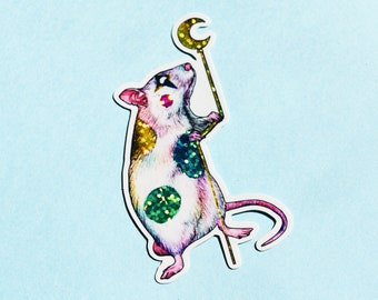 Sparkly Clown Rat Sticker