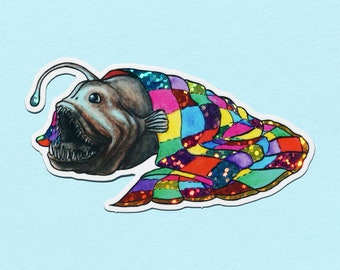 Sparkly Cozy Anglerfish Sticker