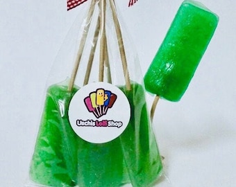 Uschis-Lolli-Shop - Waldmeister Lollis - handgemacht - leckere Lollis - Süßigkeiten - Mitbringsel - Gastgeschenk - Geburtstag - Geschenkidee