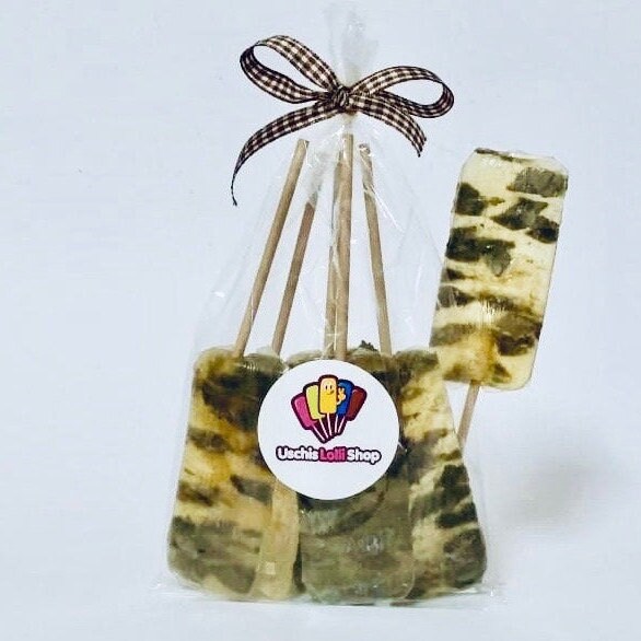 Uschis-Lolli-Shop - Salmiak Lollis mit Salmiakpastillen - handgemacht - Gastgeschenk - Bonbon - Lollis - Süßigkeiten - Lutscher - Lakritze