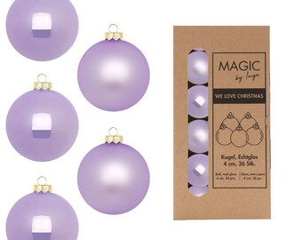 Weihnachtskugeln Glas 4cm 36 Stück - Lilac Breeze