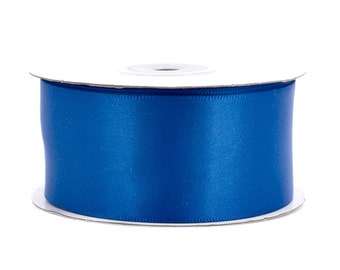 Doppelseitiges Satinband 38mm x 20m Rolle Blau