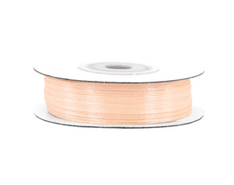 Satinband 3mm x 50m Rolle Apricot