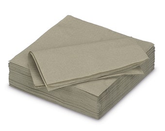 Paper napkins 40 x 40 cm 2-ply 50 pieces taupe